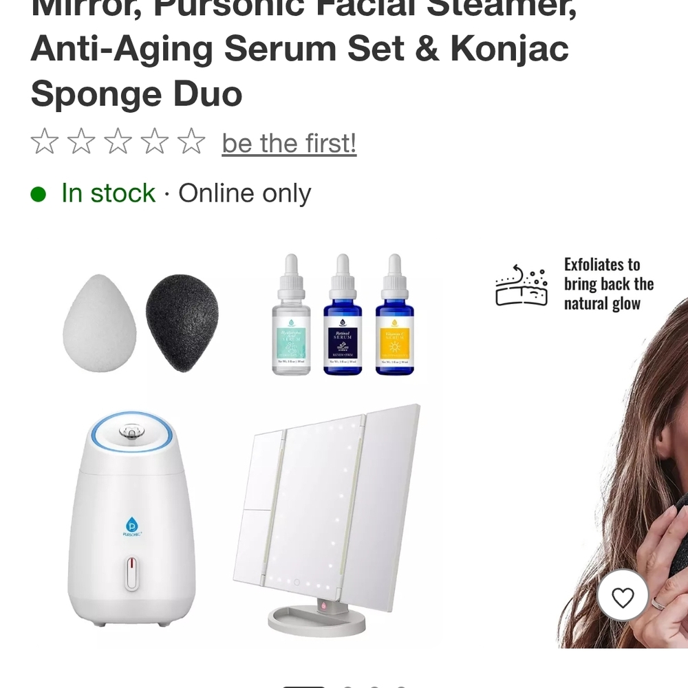 White and Black Skincare Serum & Face Oil Set with Konjac Sponges
